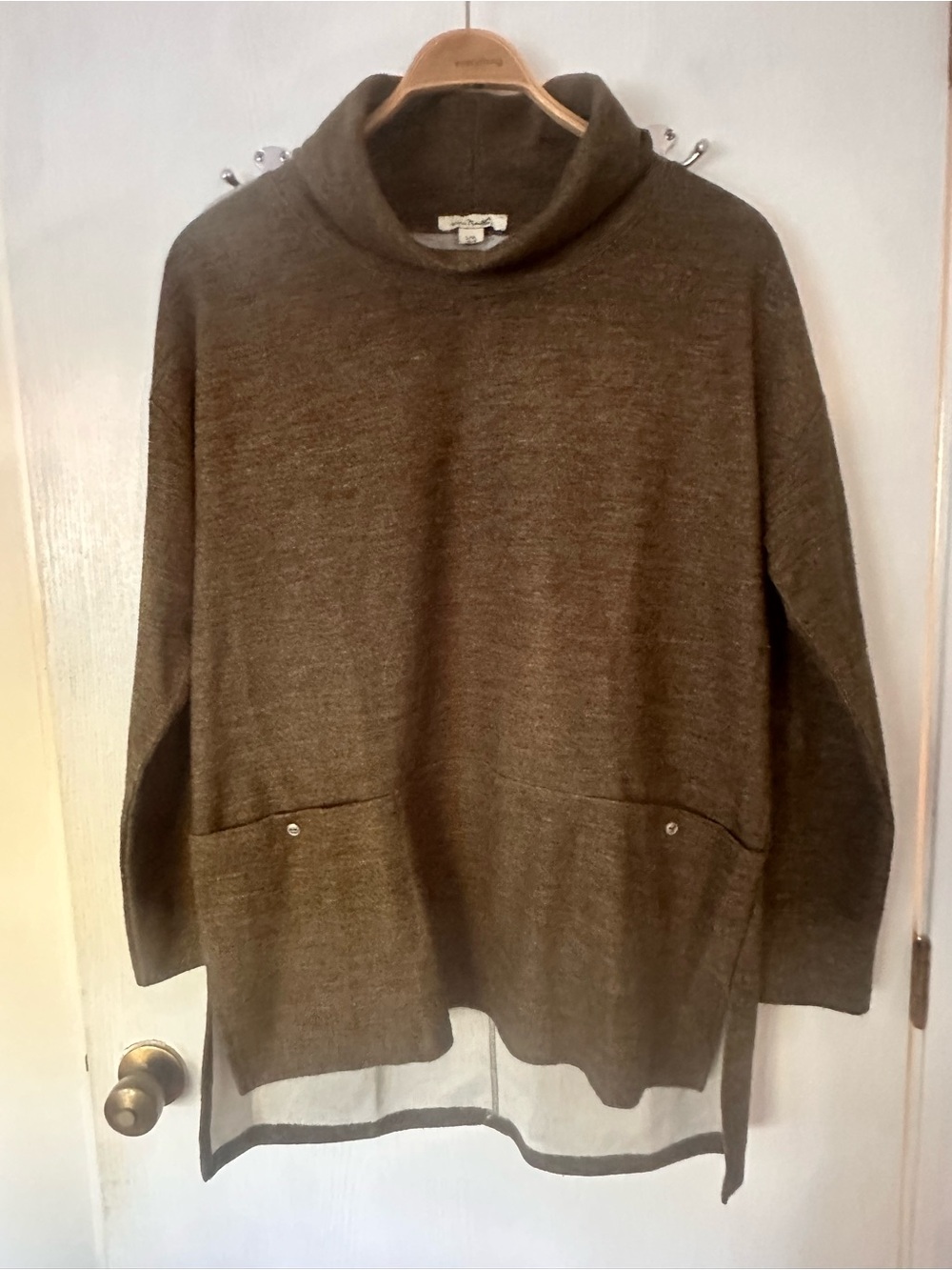 Simply Noelle Olive Green Funnel Neck Sweater